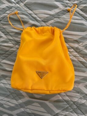 Prada Nylon Drawstring Pouch Bag